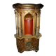 Superb early 19th century church tabernacle in gilded stuccoed wood