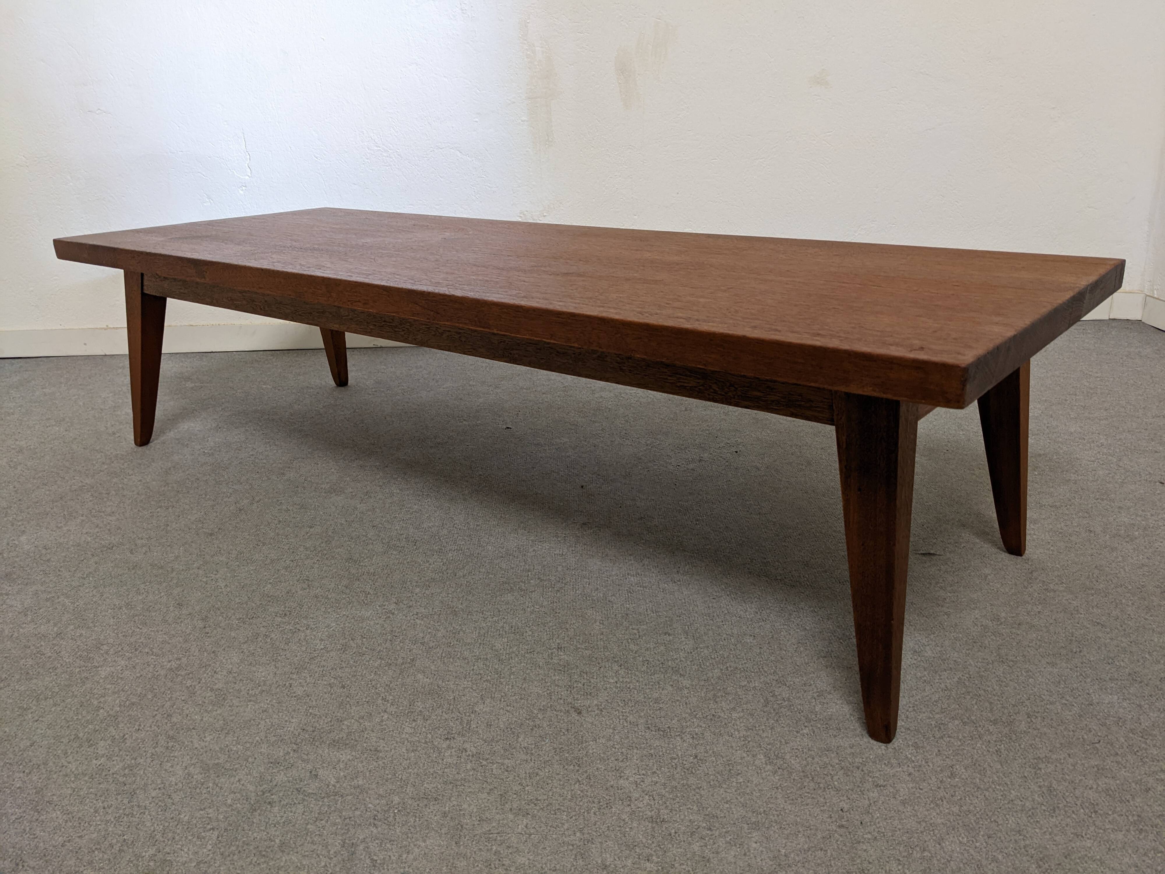 Scandinavian XL coffee table in solid teak from the 50s/60s