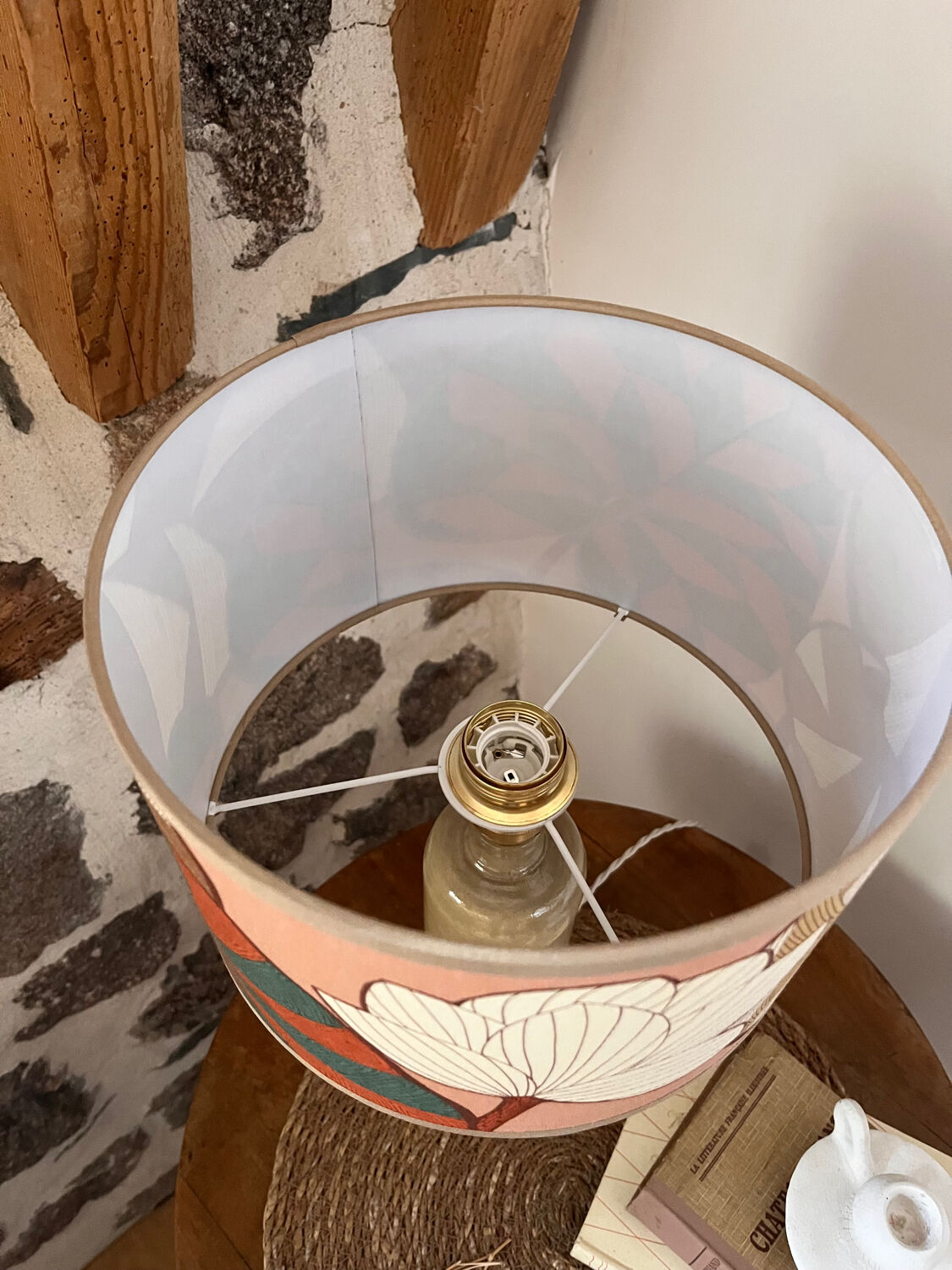 Vintage stoneware lamp