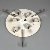 1960s 1970s Ice Glass Flush Mount from by Kaiser Leuchten Germany