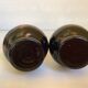Pair of black and gold Murano vases