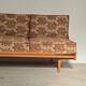 Folding sofa bed Canapé banquette Interier Praha 1960 floral pattern fabric