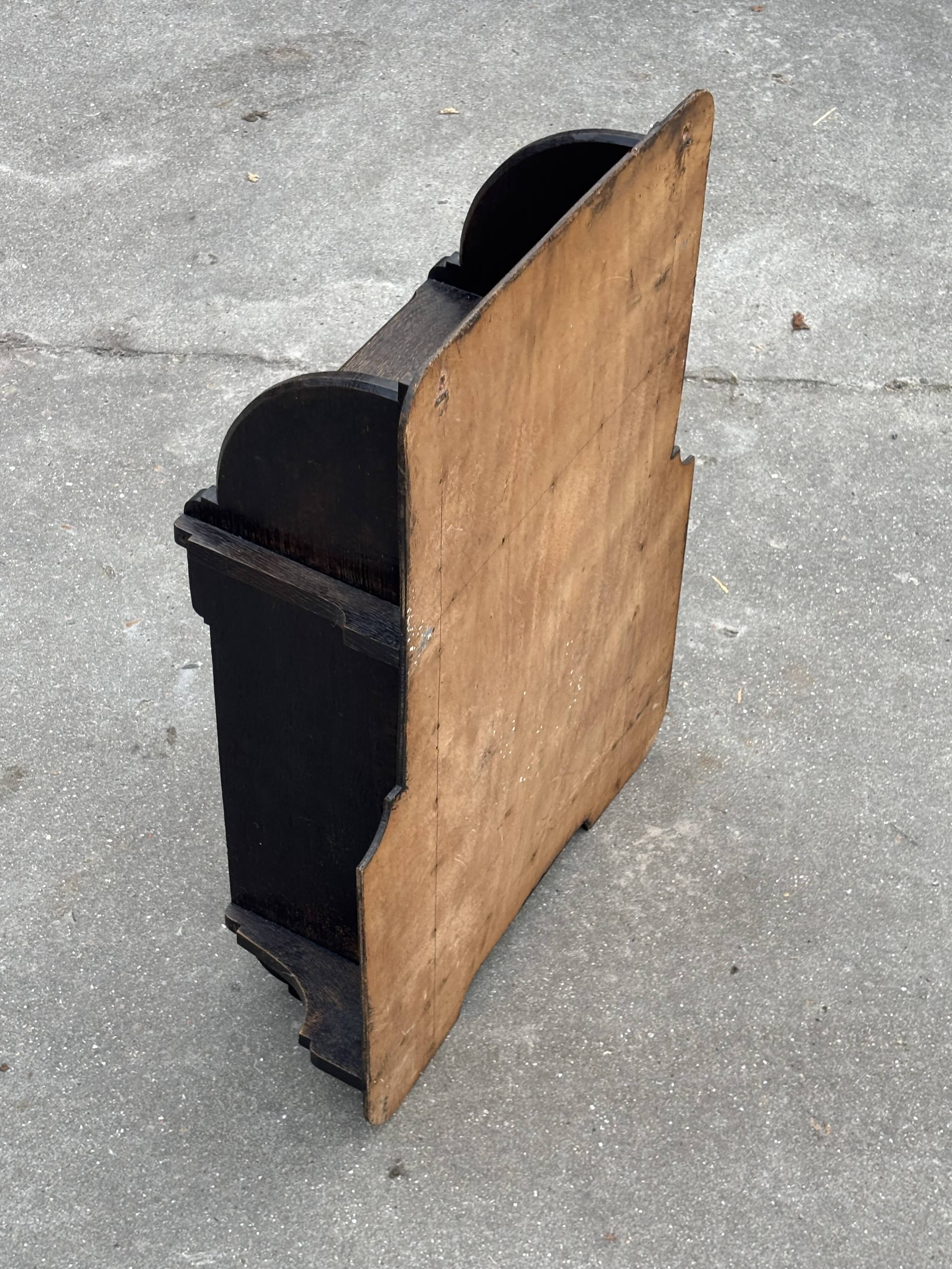 Art Deco hanging cabinet, wall cabinet, 1920s oak design