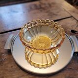 Amber glass catchall dish – 1940s–1950s