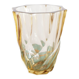 70s smoked glass vase