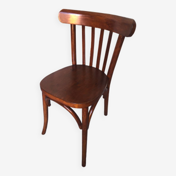 Old baumann style bistro chair dark wood