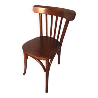 Ancienne chaise bistrot style baumann bois foncé