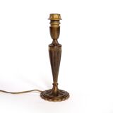 Pied de lampe bronze cannelé