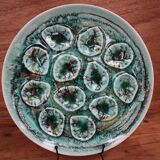 Very large vintage oyster serving dish niderviller france