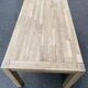 Grande table à manger scandinave extensible en chêne massif décapée 160-240