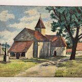 Huile sur panneau vintage