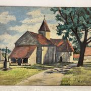Huile sur panneau vintage