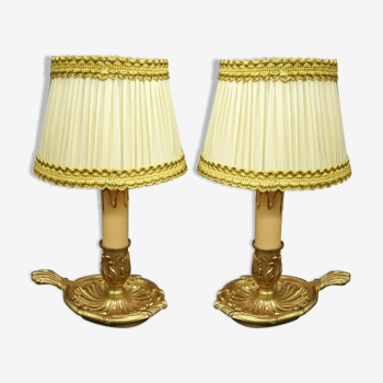 Paire de lampes de chevet style Louis XV