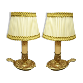 Paire de lampes de chevet style Louis XV