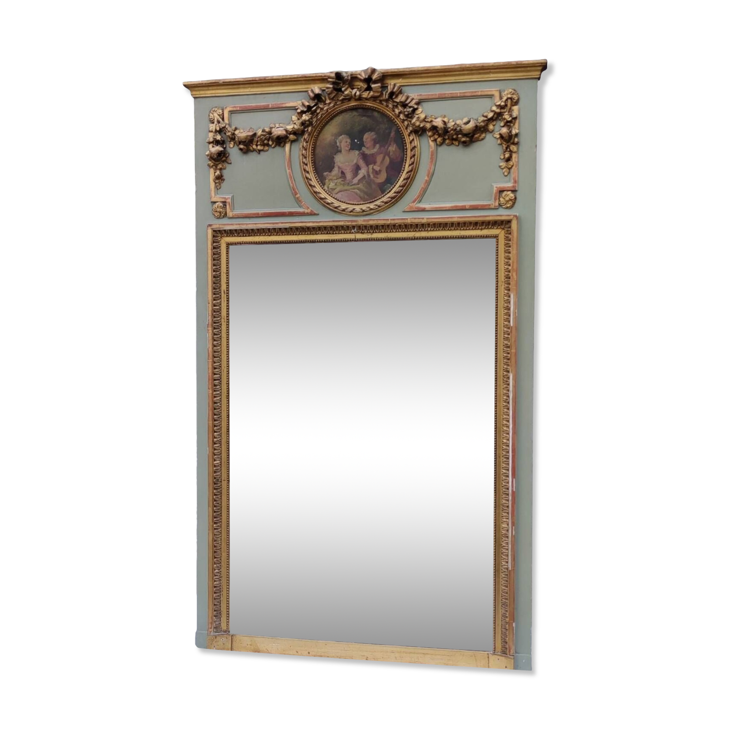 Old trumeau mirror