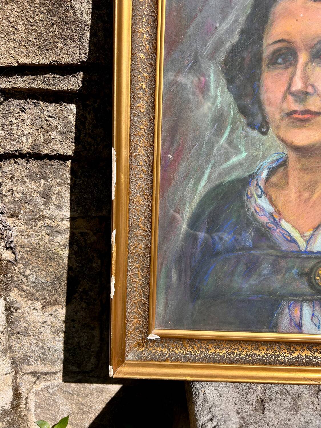 Pastel portrait painting