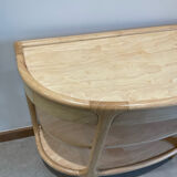 Contemporary console in ash wood.