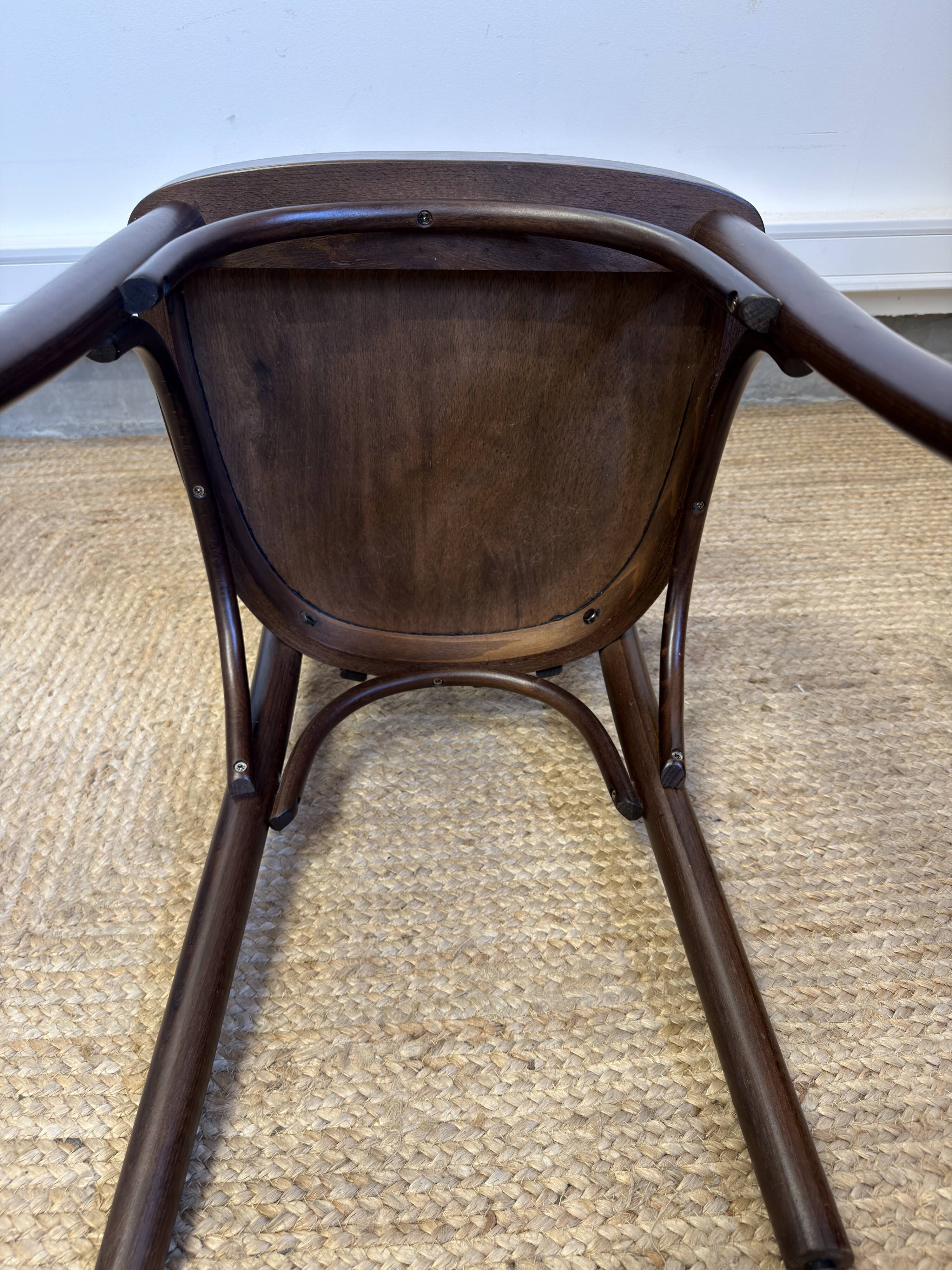 Curved wooden bistro chair – Baumann / Thonet style – 1950s-60s
