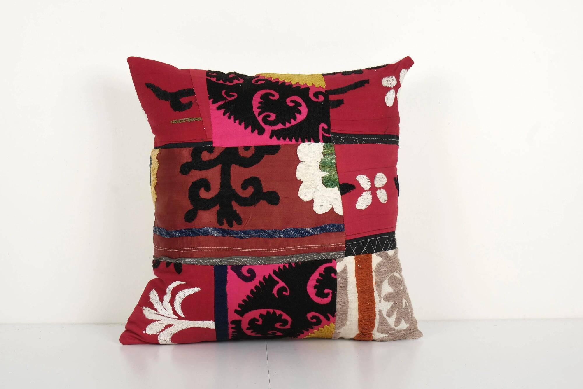 Vintage embroidered cushion cover 43x46 cm