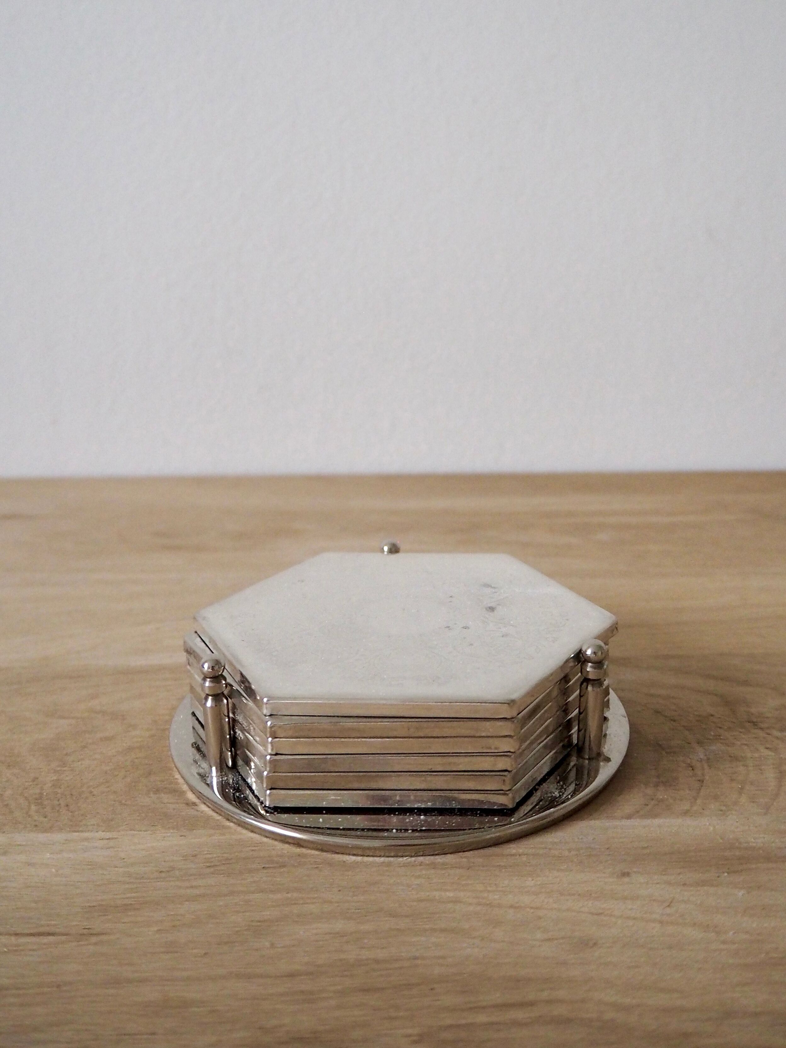Silver coaster set