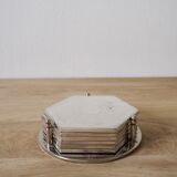 Silver coaster set