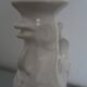 Rooster St Clément Pompadour candle holder White earthenware 27 cm