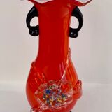 Vase Murano rouge années 70
