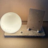 Art Deco marble photo holder lamp