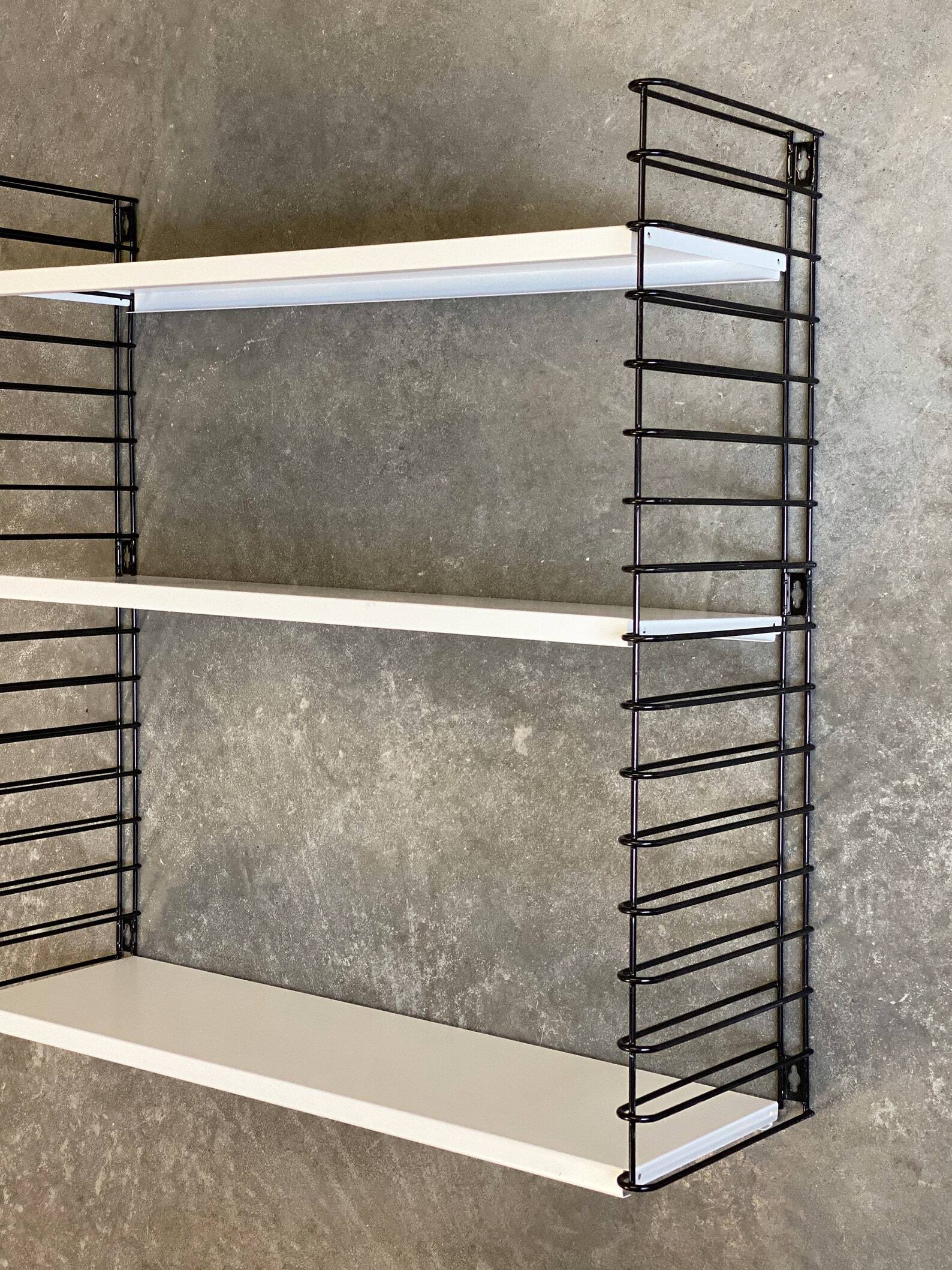 Wall shelving unit designed by d. dekker for tomado, vintage shelves / bookshelves