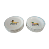 Set of 8 flat plates Ceraminter, Italy