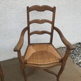 Pair of mulled rustic armchairs
