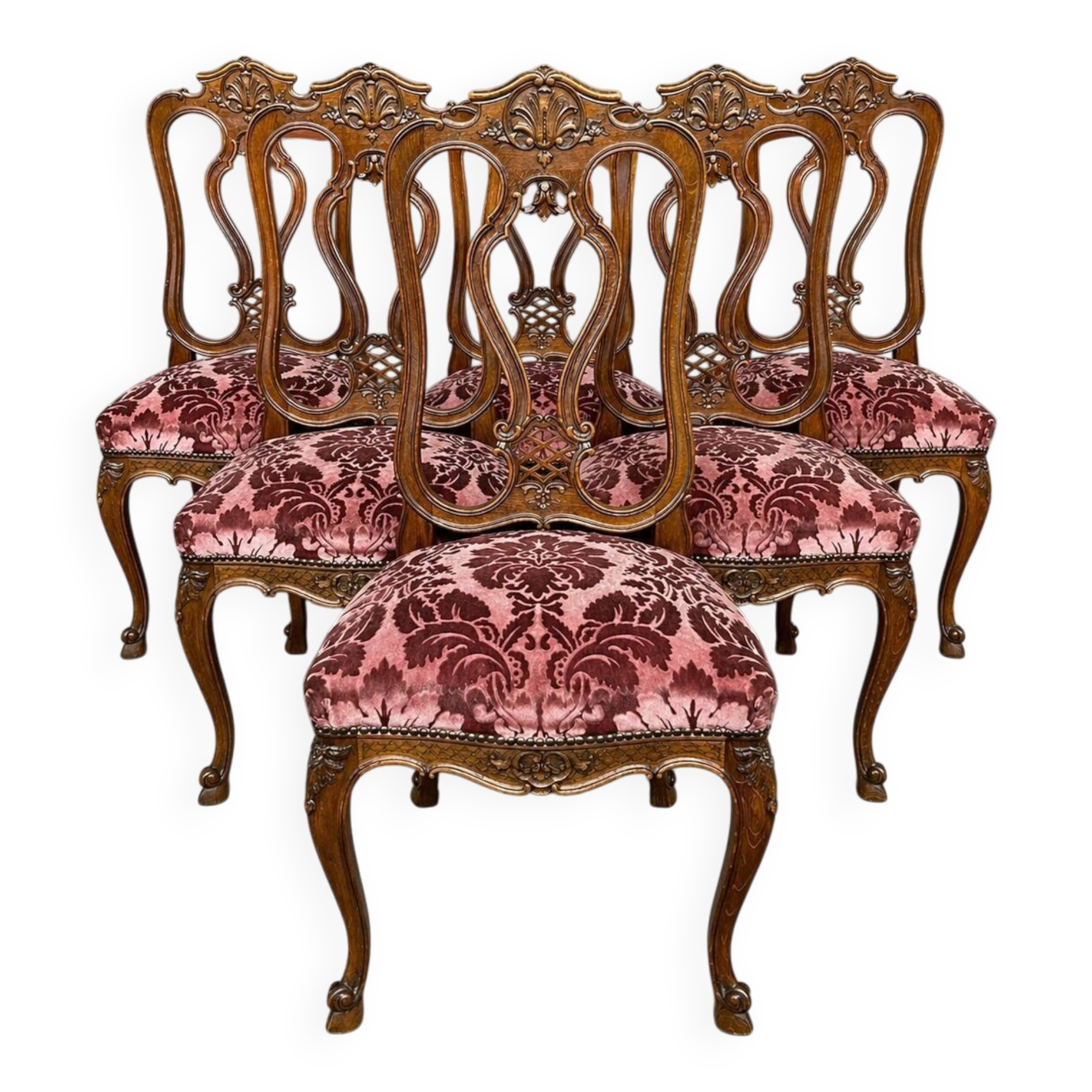 Ensemble de 6 chaises de style Régence.