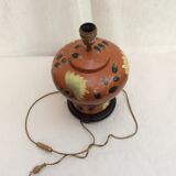 Ceramic table lamp with lampshade contemporary French manufacture dimension: H-60xD25cm-