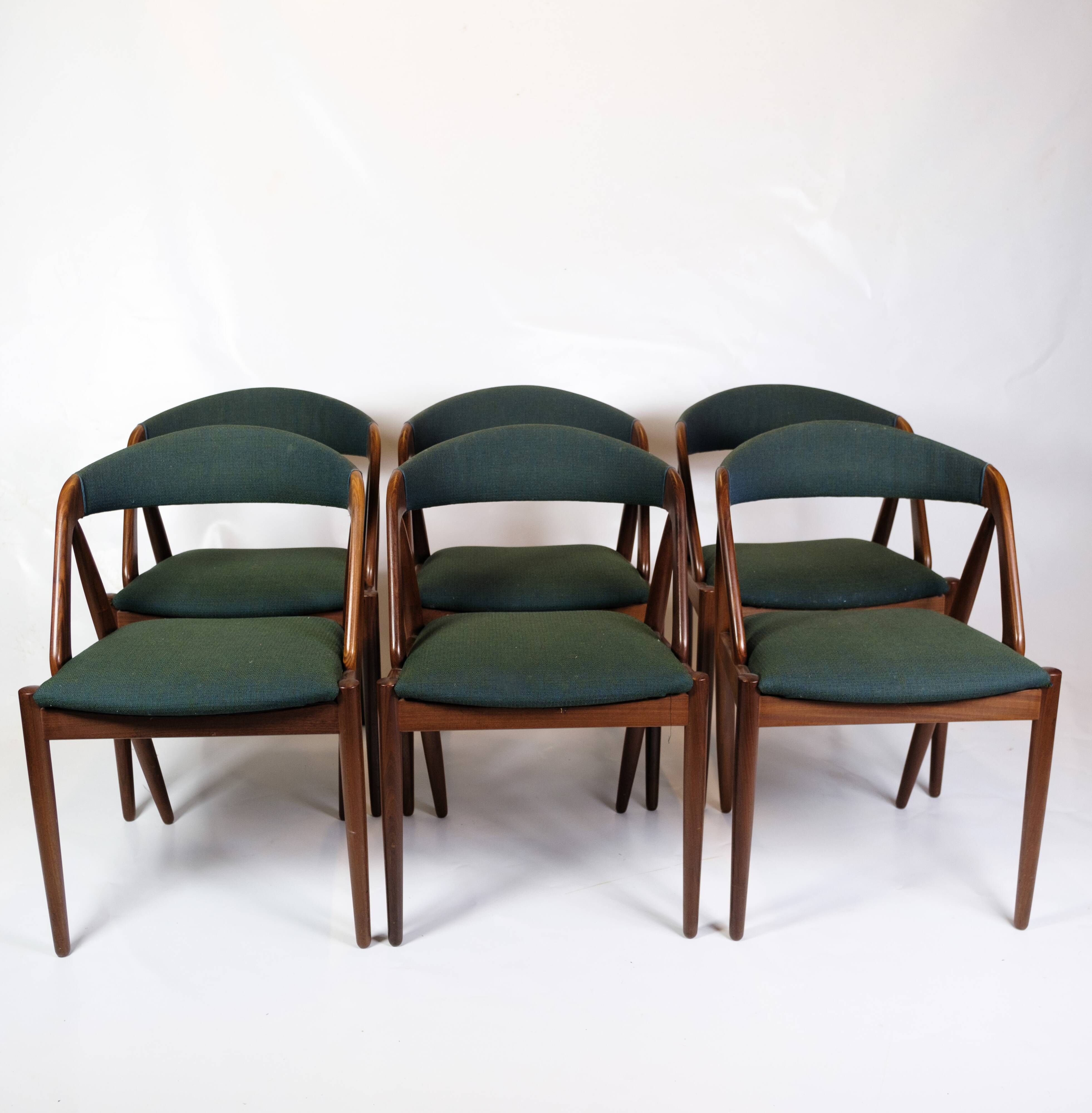 Set Of 6 Dining Room Chair Model 31 Made In Teak By Kai Kristiansen From 1950s