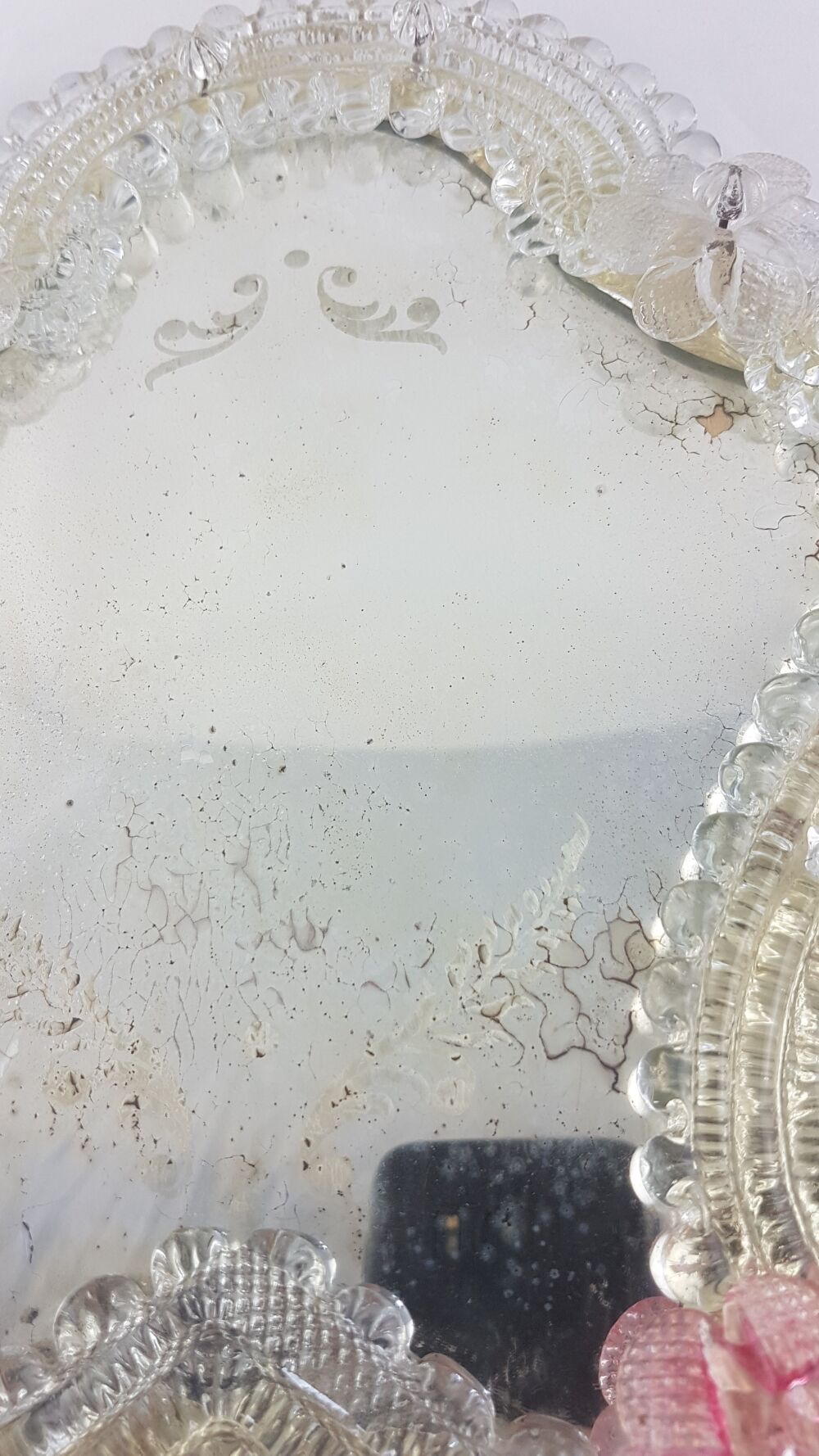 Murano glass wall mirror 28x23cm