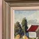 Original Swedish Oil on Canvas – "Houses and Trees", Unknown Artist – Signed, Vintage and Framed – 53.5 x 46 cm (21 x 18 inches)