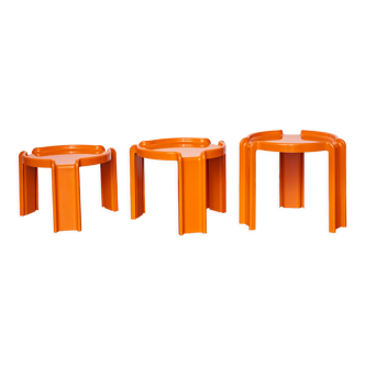 Nesting tables by Giotto Stoppino Kartell 1970s