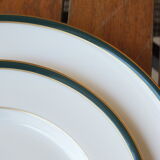 Duo flat plate - royal Doulton Oxford Green dessert, Bone China