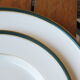 Duo assiette plate & dessert Royal Doulton Oxford Green, Bone China