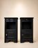 Pair of bedside tables — Art Deco style — Solid black stained oak