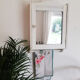 Toilet or medicine cabinet, with towel rail, with mirror