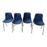 Set of 4 vintage Cojar chairs – Fermigier design – National Furniture