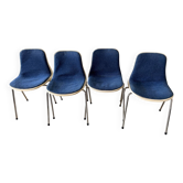 Set of 4 vintage Cojar chairs – Fermigier design – National Furniture