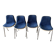 Set of 4 vintage Cojar chairs – Fermigier design – National Furniture