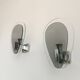 Pair of space age wall lights with smoked glass from the 1970s.