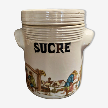 Stoneware pot Marin Laflèche food preservation sugar 1950s
