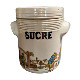 Stoneware pot Marin Laflèche food preservation sugar 1950s