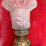 Antique bronze ceiling light in Louis XV style, height 50 cm.