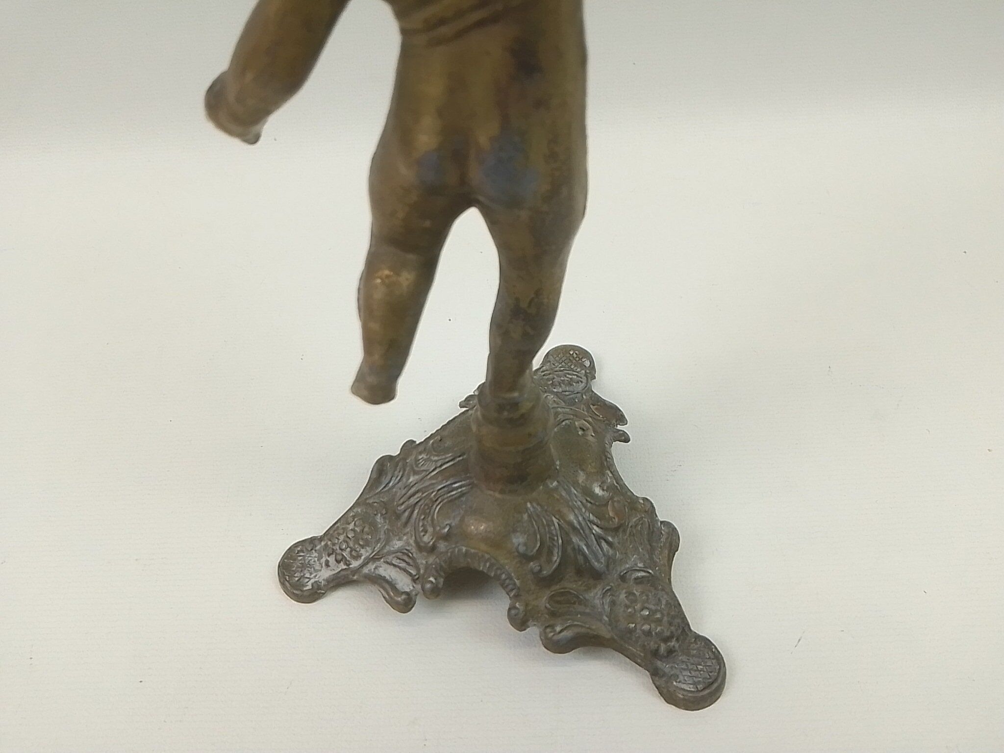 Brass children's candle holder 23cm