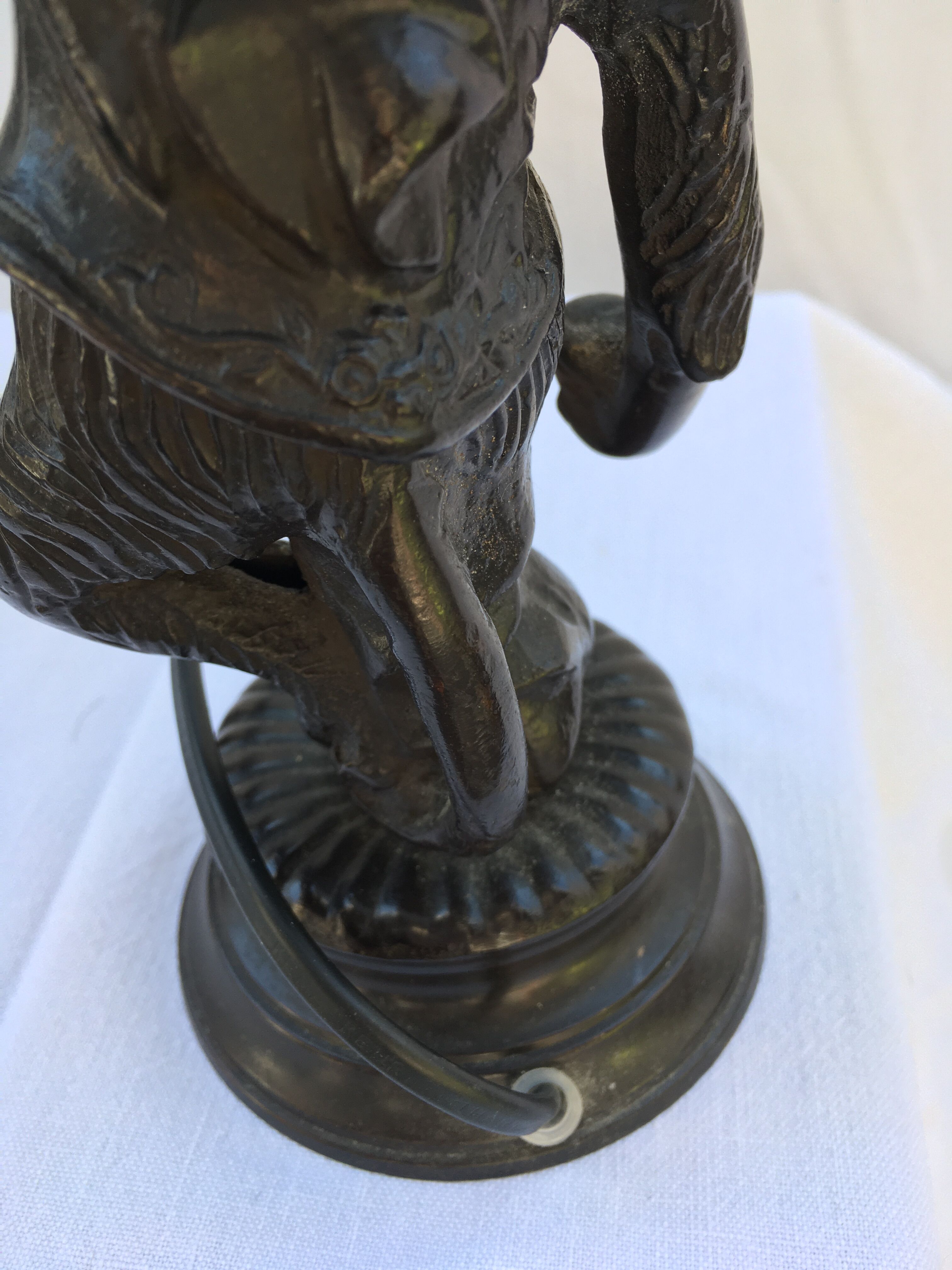 Colonial spirit bronze monkey bedside lamps